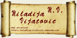 Miladija Vijatović vizit kartica